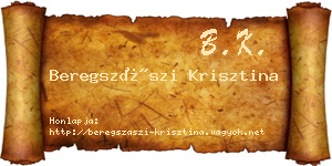 Beregszászi Krisztina névjegykártya